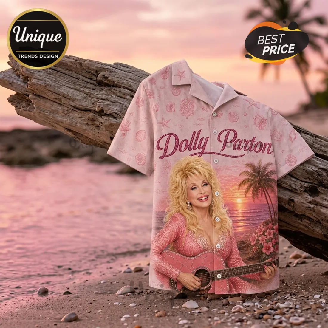Dolly Parton Pink Classic Rock Hawaiian Shirt Dolly Parton Pink Classic Rock Hawaiian Shirt
