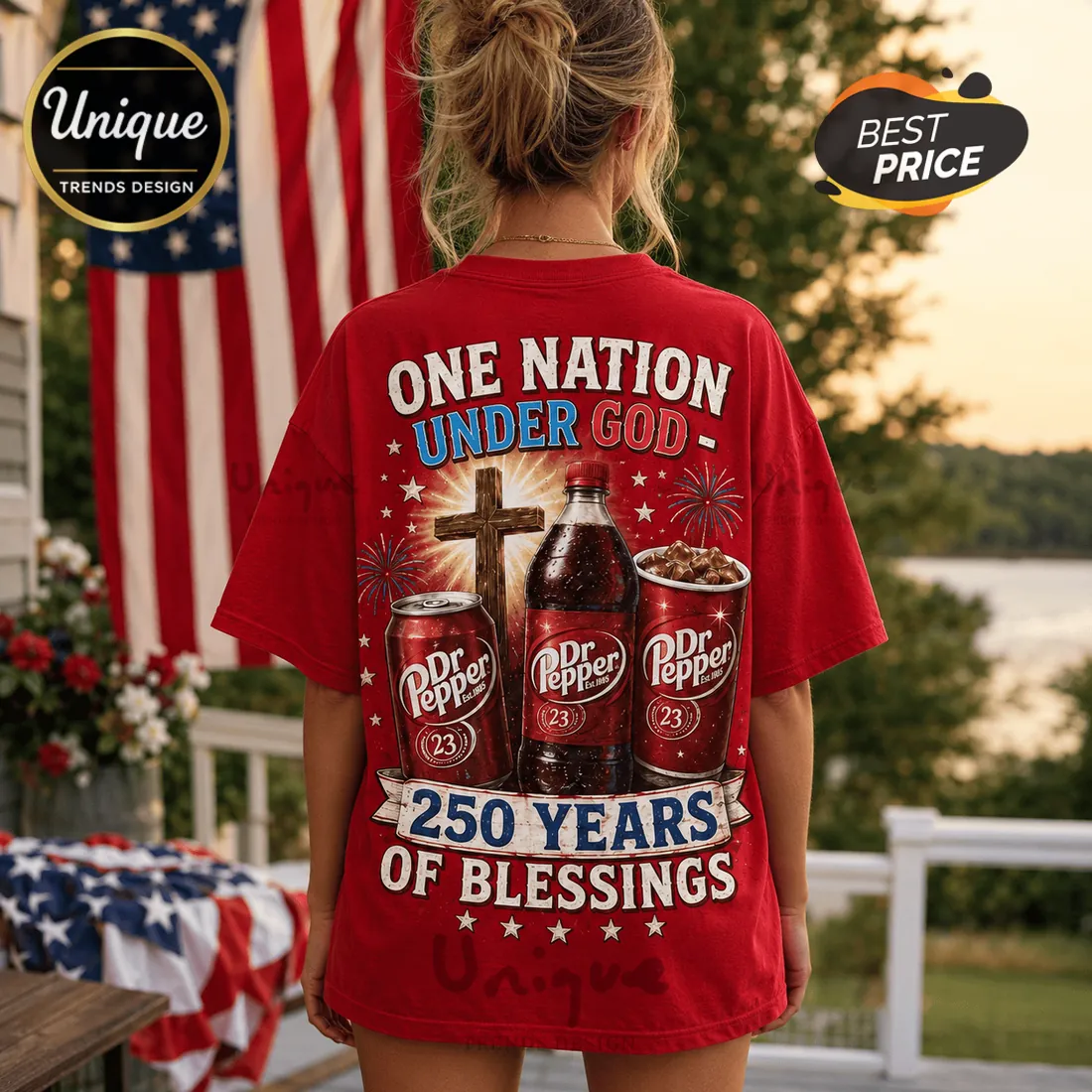 Dr Pepper Premium Drip 250 Years Red T-Shirt Dr Pepper Premium Drip 250 Years Red T-Shirt