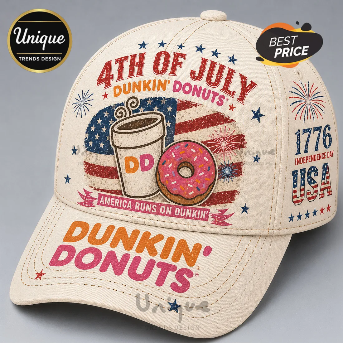 Dunkin Donuts 4th of July Independence Day Baseball Cap Dunkin Donuts 4th of July Independence Day Baseball Cap
