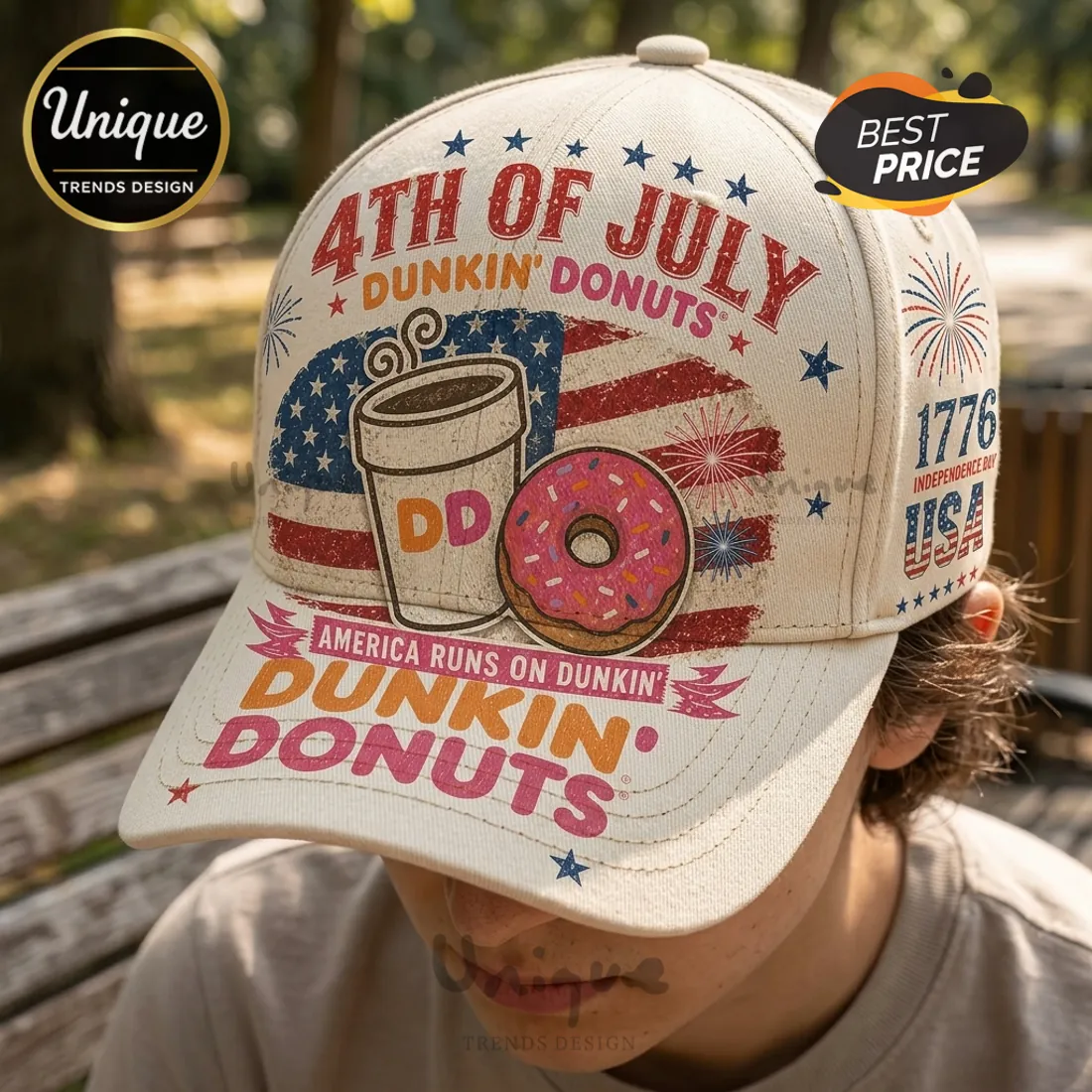 Dunkin Donuts 4th of July Independence Day Baseball Cap Dunkin Donuts 4th of July Independence Day Baseball Cap