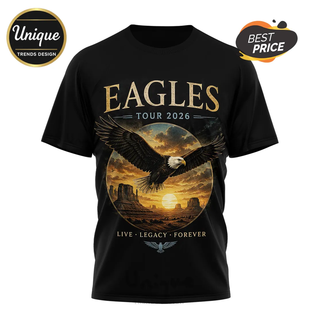 Eagles Tour 2026 Same Sky New Journey Live Legacy Forever T-Shirt Eagles Tour 2026 Same Sky New Journey Live Legacy Forever T-Shirt