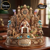 Elvis Presley Aloha From Hawaii collectible figurine with tropical Tiki theme, featuring volcanoes, hula dancers, and elephants.!