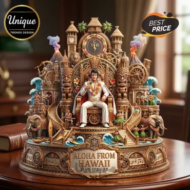 Elvis Presley Aloha From Hawaii Sculpted Diorama Collectible Tabletop Sculpture