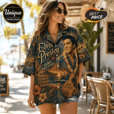 Elvis Presley Aloha Rock n Roll Hawaiian Shirt
