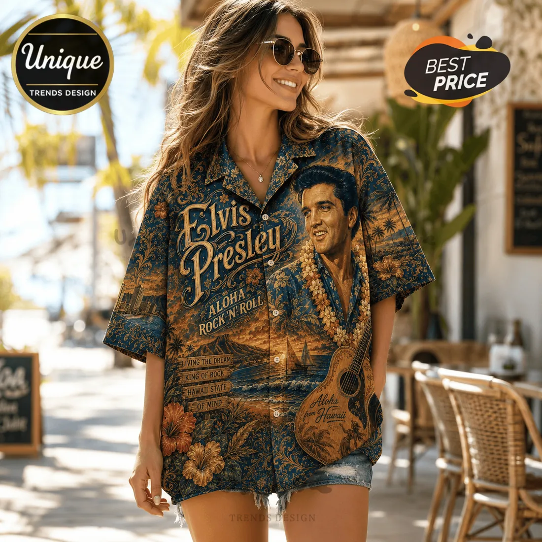 Elvis Presley Aloha Rock n Roll Hawaiian Shirt Elvis Presley Aloha Rock n Roll Hawaiian Shirt