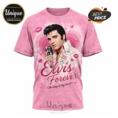 Elvis Presley Rock and Roll Legend Pink Vintage Collectible Graphic T-Shirt