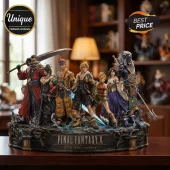 Final Fantasy X 25th anniversary resin statue featuring six detailed game characters on a water-effect base with nameplate.!