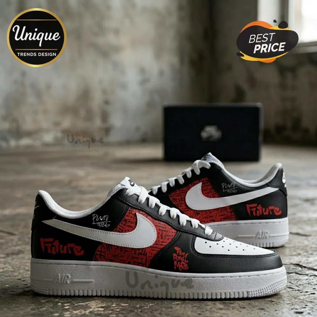 Future x The Real Me Signature Custom Air Force 1 Shoes Future x The Real Me Signature Custom Air Force 1 Shoes