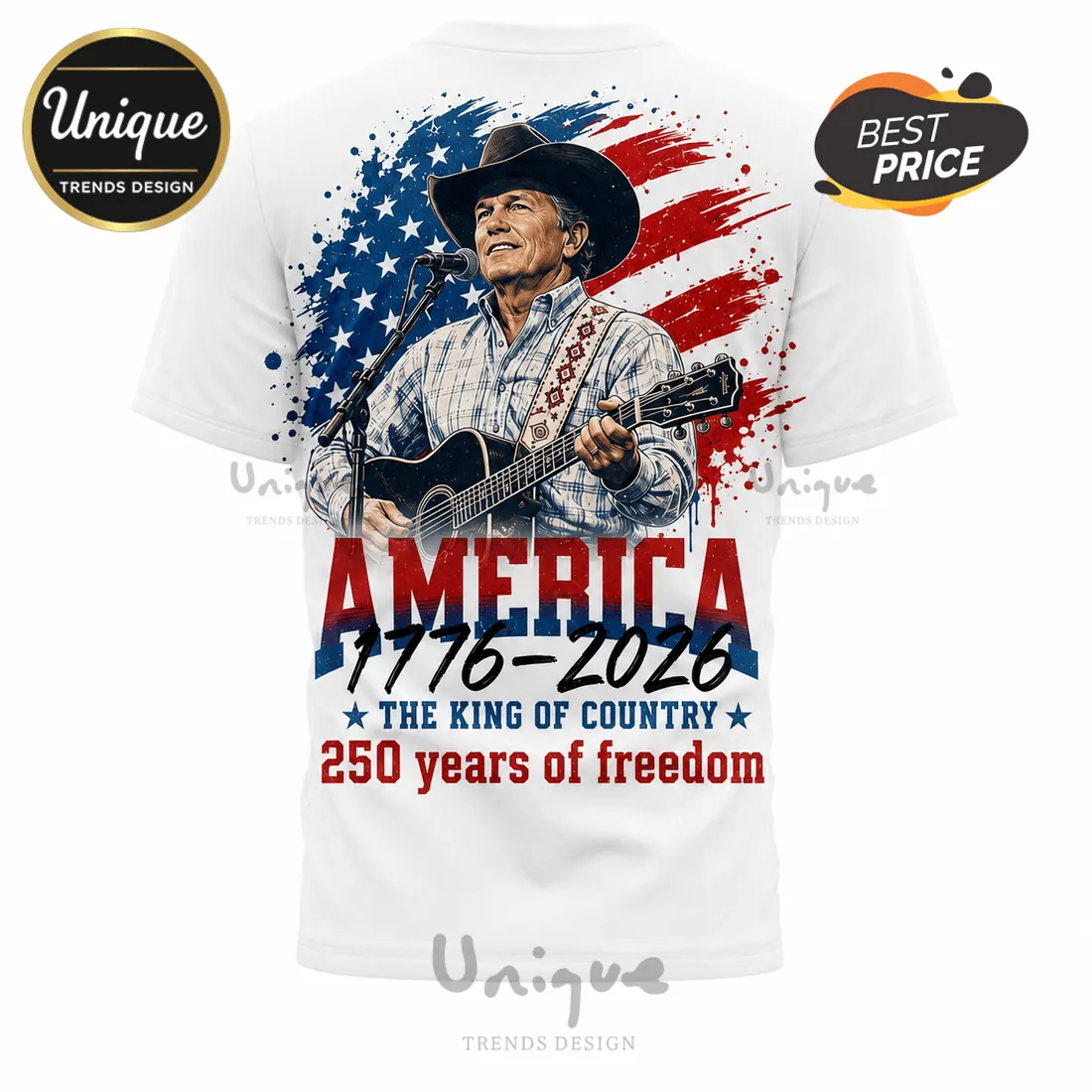 George Strait America 1776-2026 Freedom T-Shirt George Strait America 1776-2026 Freedom T-Shirt