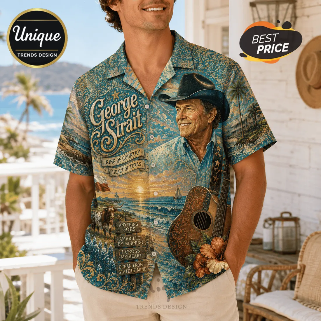 George Strait Texas Legend Limited Edition Hawaiian Shirt George Strait Texas Legend Limited Edition Hawaiian Shirt