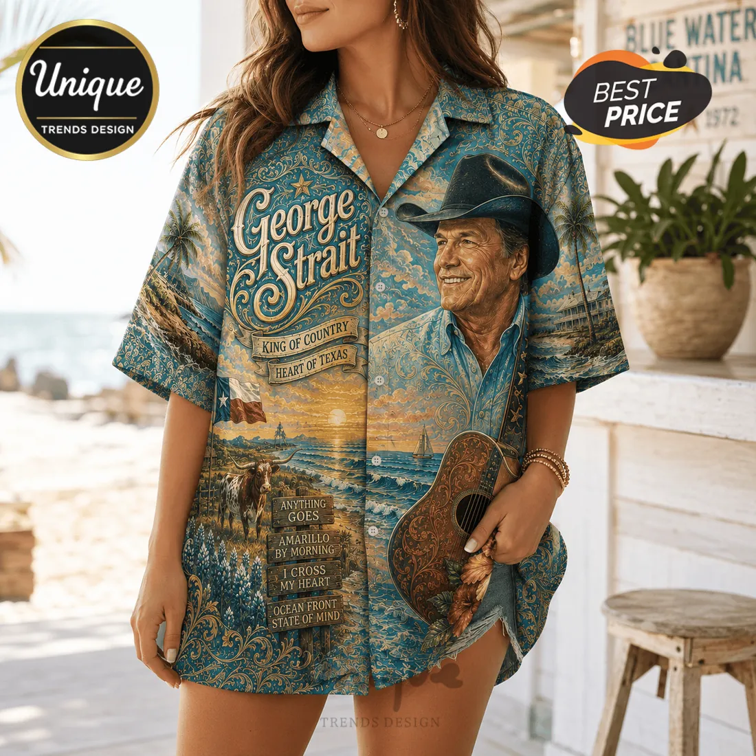 George Strait Texas Legend Limited Edition Hawaiian Shirt George Strait Texas Legend Limited Edition Hawaiian Shirt