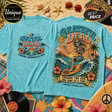 Grateful Dead Summer State Blue Tie Dye T-Shirt