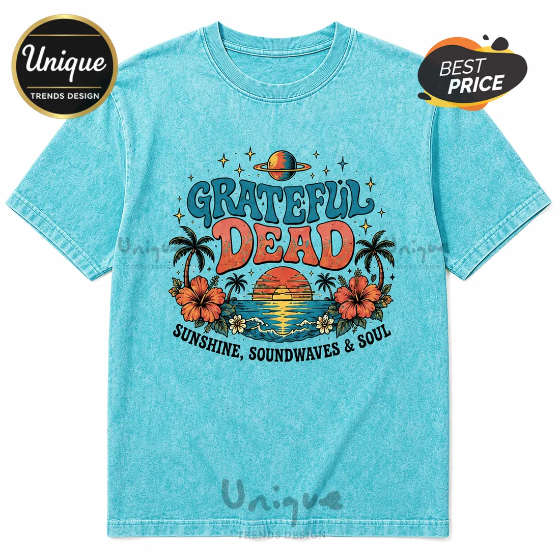 Grateful Dead Summer State Blue Tie Dye T-Shirt Grateful Dead Summer State Blue Tie Dye T-Shirt