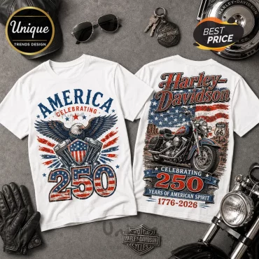 Harley-Davidson 250 Years of America 1776-2026 Anniversary T-Shirt