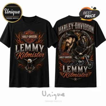 Harley Davidson Lemmy Kilmister Premium Vintage Black T-Shirt