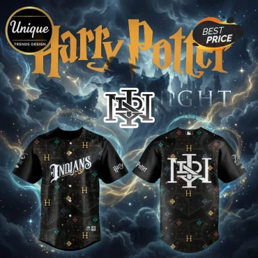 Harry Potter x Cleveland Guardians 2026 Black Baseball Jersey