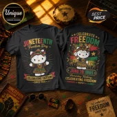 Hello Kitty Juneteenth Celebrate Freedom June 19 1865 T-Shirt
