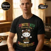 Hello Kitty Juneteenth Celebrate Freedom June 19 1865 T-Shirt