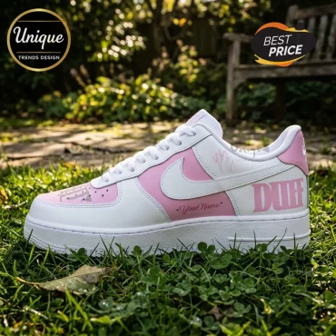 Hilary Duff The Lucky Me Tour Pink White Air Force 1 Sneakers