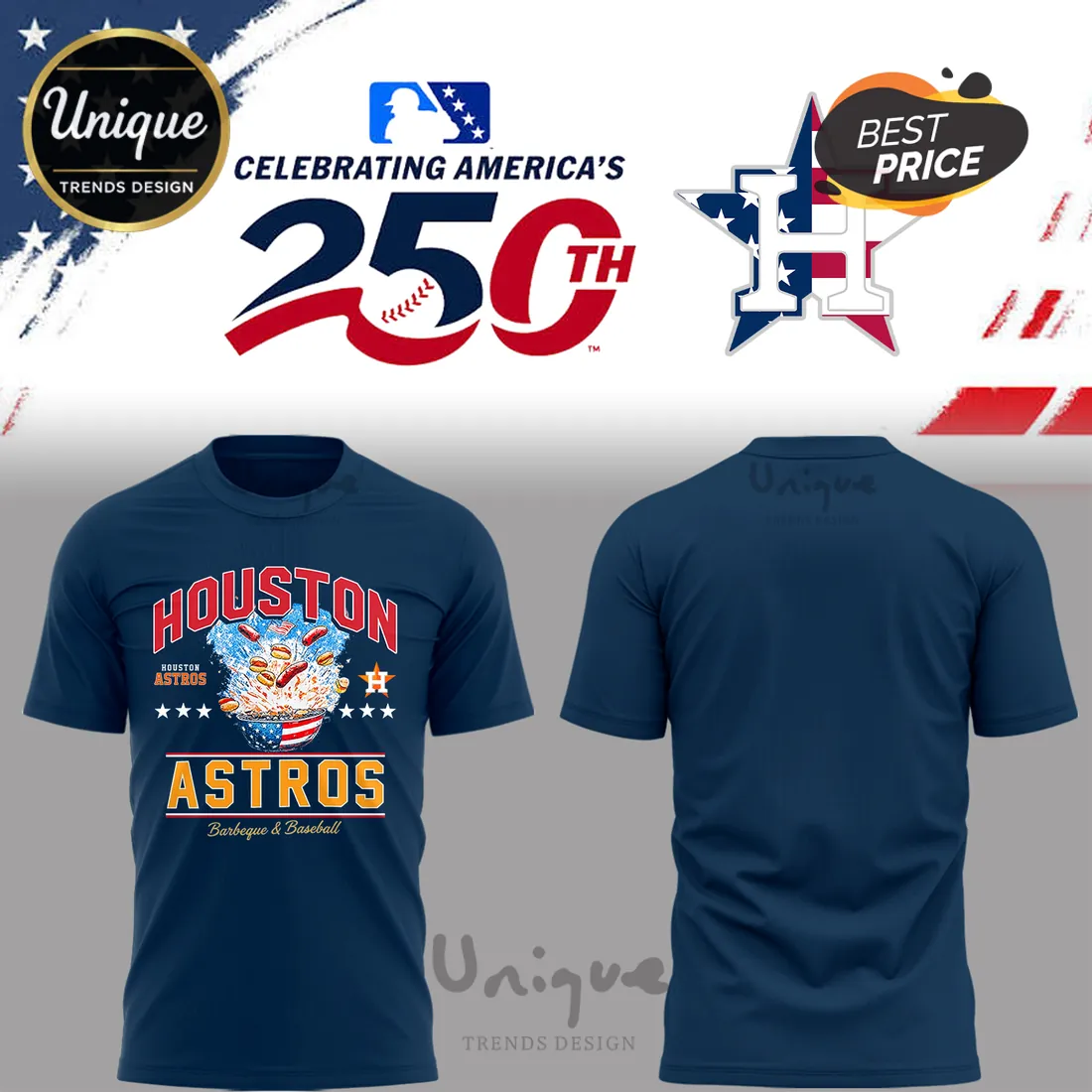 Houston Astros America 250th Birthday Celebration Hoodie 2026 Houston Astros America 250th Birthday Celebration Hoodie 2026