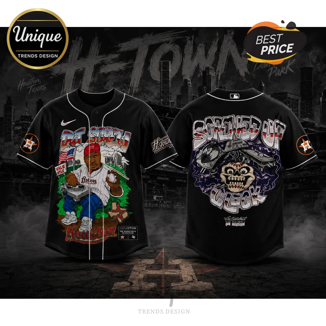 Houston Astros x DJ Screw Black Baseball Jersey 2026 Houston Astros x DJ Screw Black Baseball Jersey 2026