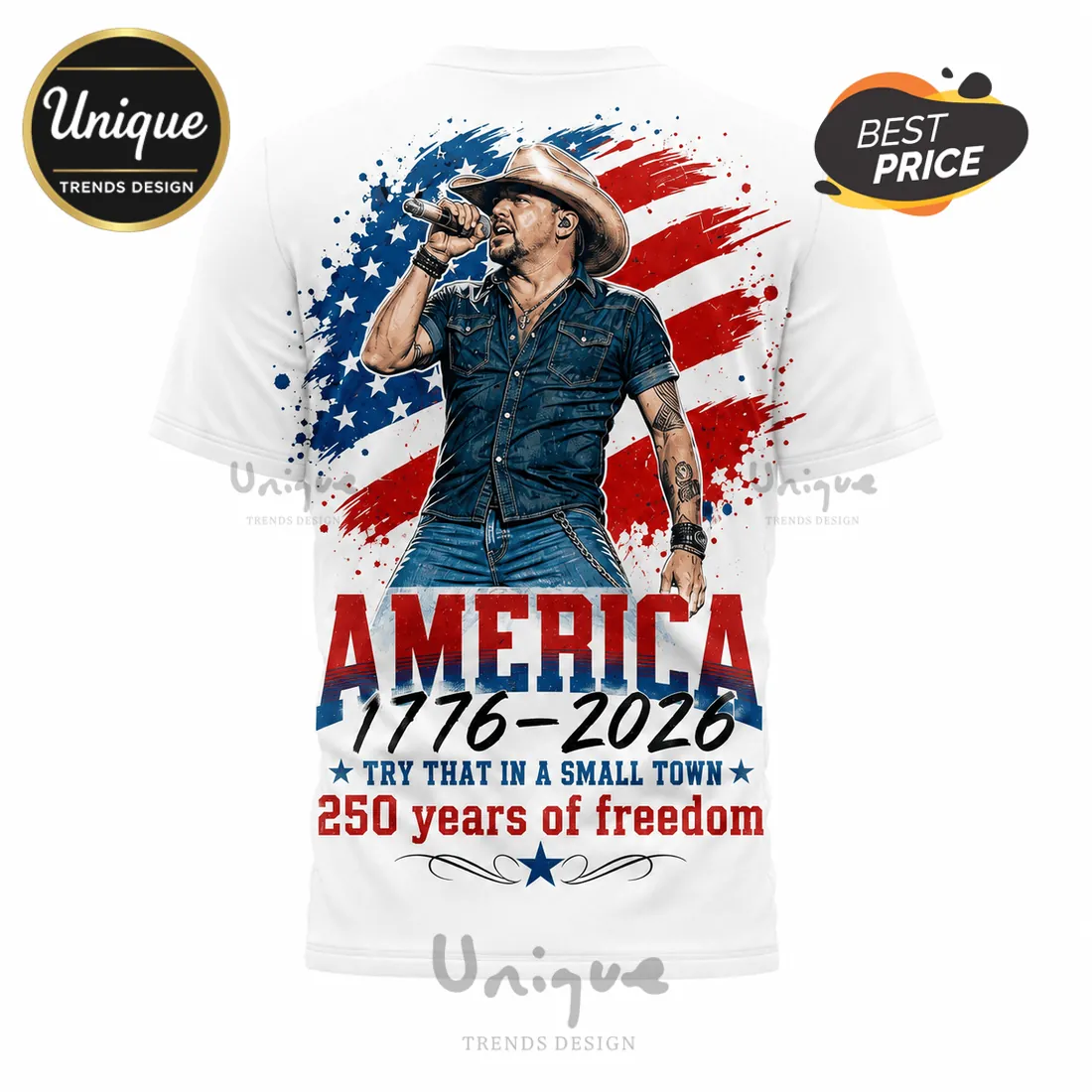 Jason Aldean America 1776-2026 Premium Freedom T-Shirt Jason Aldean America 1776-2026 Premium Freedom T-Shirt