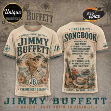 Jimmy Buffett Songbook Tropical Country Legend T-Shirt