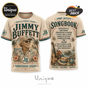 Jimmy Buffett Songbook Tropical Country Legend T-Shirt