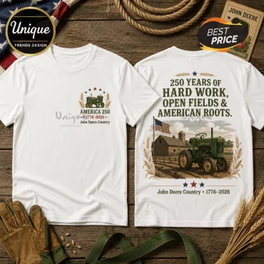 John Deere America 250 Years Vintage Tractor T-Shirt