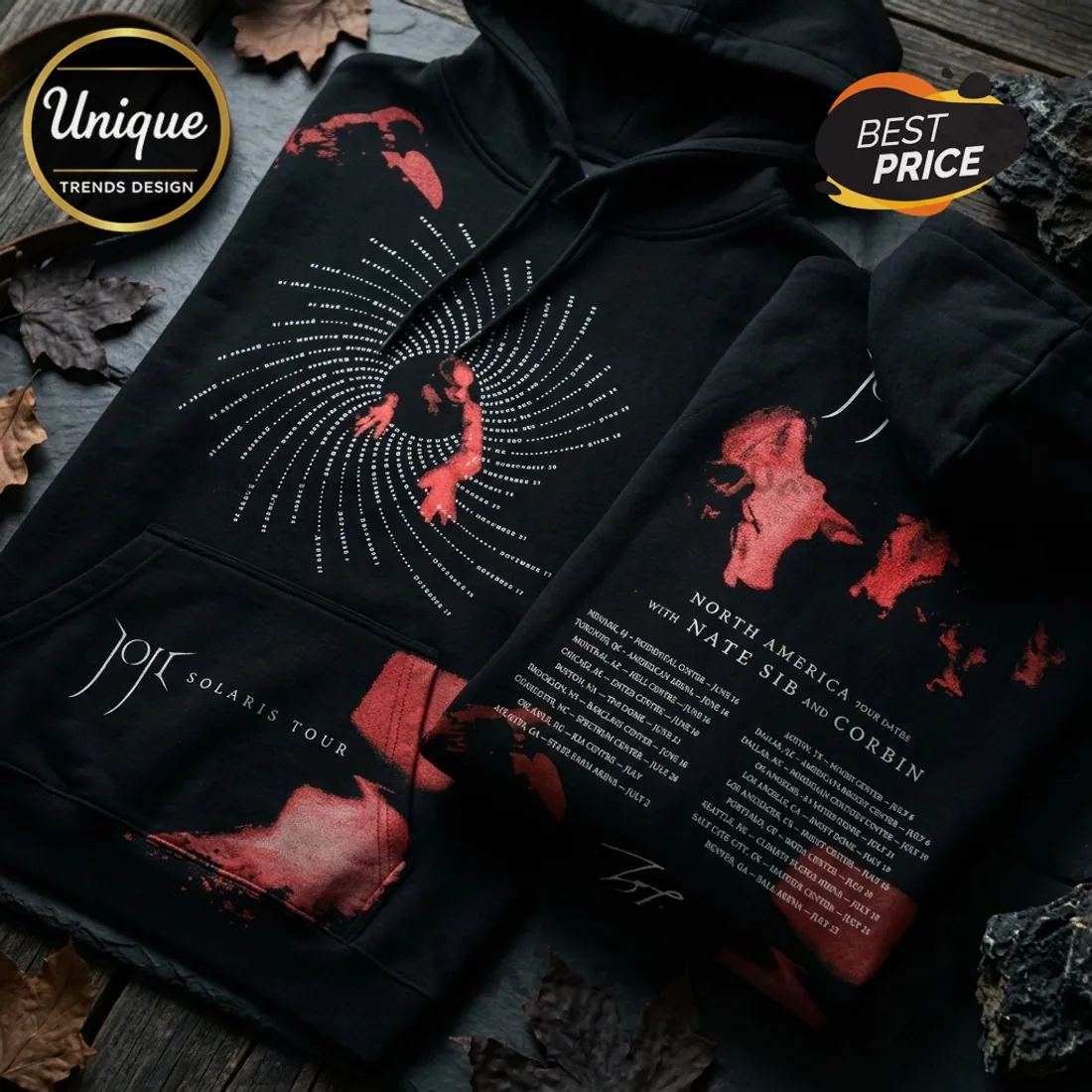 Joji x Solaris Tour North America 2026 Black Hoodie Joji x Solaris Tour North America 2026 Black Hoodie