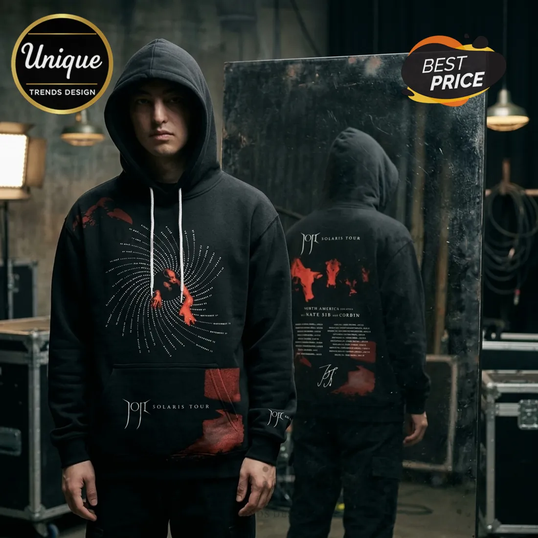 Joji x Solaris Tour North America 2026 Black Hoodie Joji x Solaris Tour North America 2026 Black Hoodie
