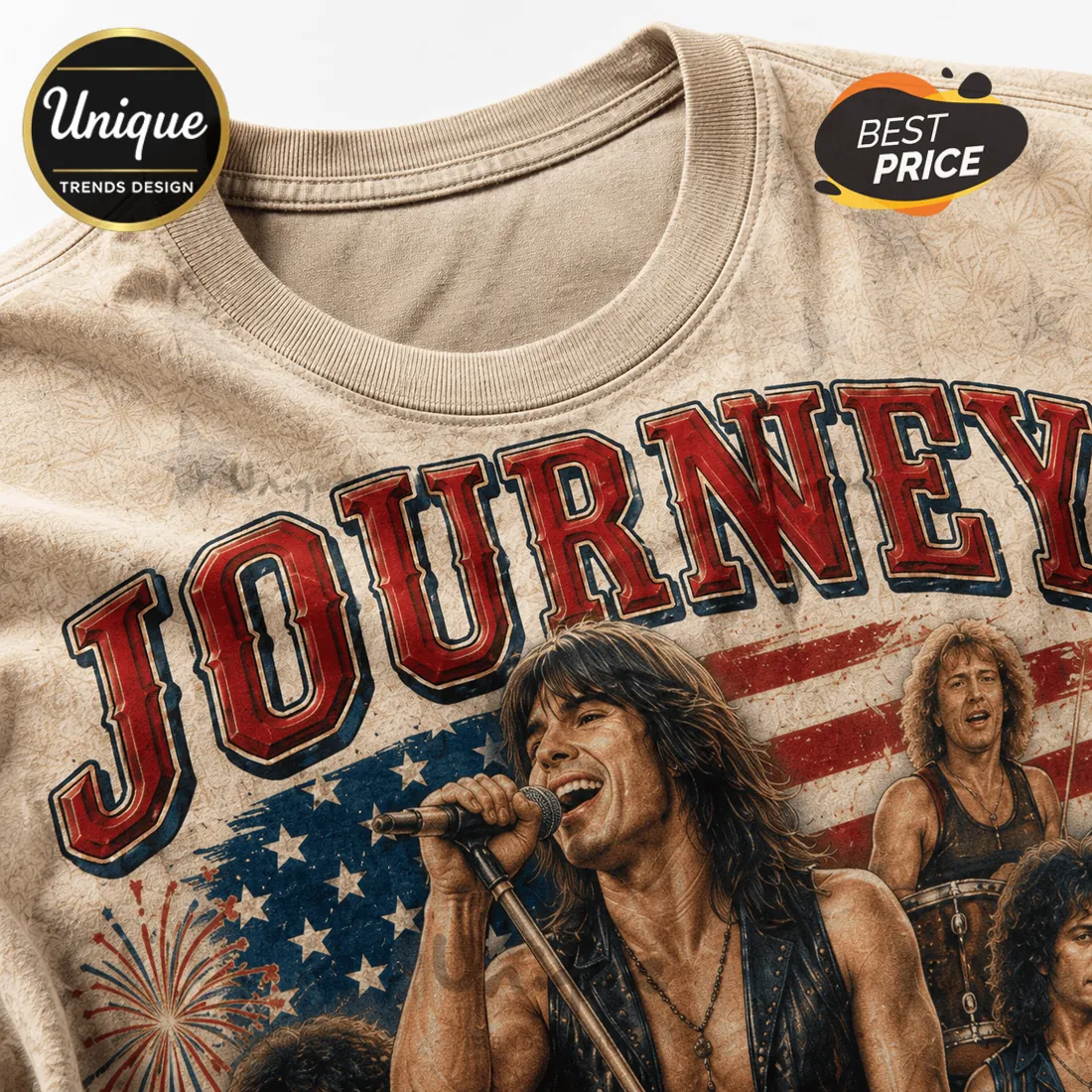 Journey Band America 250 Patriotic Rock Music T-Shirt Journey Band America 250 Patriotic Rock Music T-Shirt