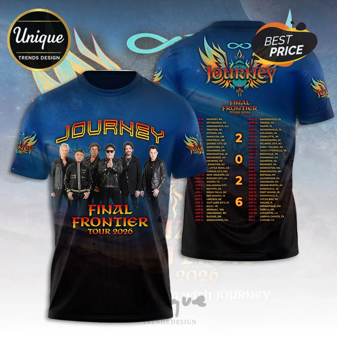 Journey Final Frontier Tour 2026 Band Memorabilia Hoodie Journey Final Frontier Tour 2026 Band Memorabilia Hoodie
