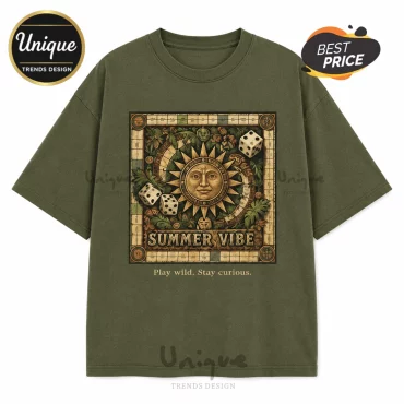 Jumanji Summer Jam Vibes Olive T-Shirt