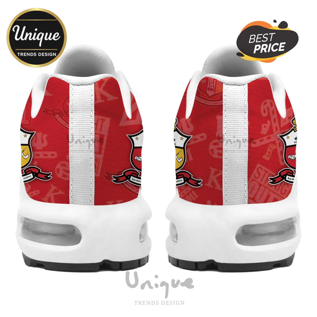Kappa Alpha Psi 1911 Crimson and White Athletic Air Max Running Sport Shoes Kappa Alpha Psi 1911 Crimson and White Athletic Air Max Running Sport Shoes
