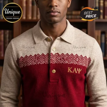 Kappa Alpha Psi Crimson and Beige Limited Edition Polo Shirt