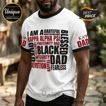Kappa Alpha Psi Fraternity Black Dad Casual White T-Shirt