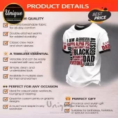 White crew neck t-shirt featuring black and red typography promoting Kappa Alpha Psi fraternity father pride.!
