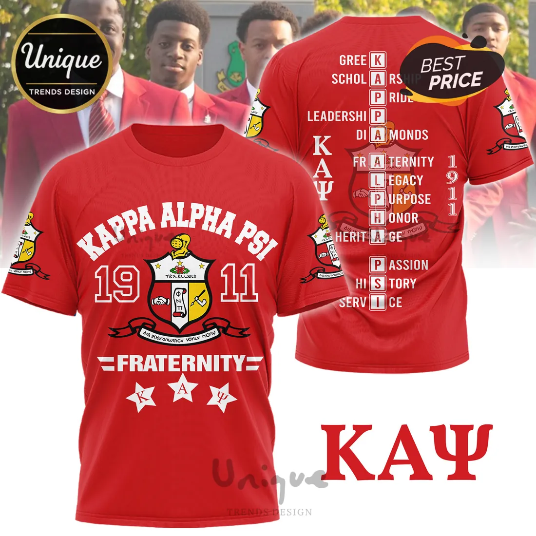 Kappa Alpha Psi Fraternity Crest 1911 Crimson Hoodie Kappa Alpha Psi Fraternity Crest 1911 Crimson Hoodie