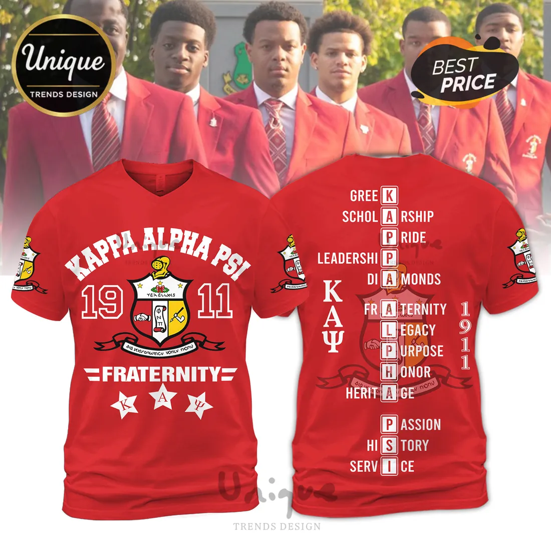 Kappa Alpha Psi Fraternity Crest 1911 Crimson Hoodie Kappa Alpha Psi Fraternity Crest 1911 Crimson Hoodie
