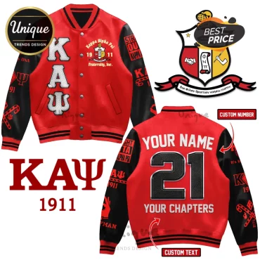 Kappa Alpha Psi Fraternity Custom Name Varsity Baseball Jacket