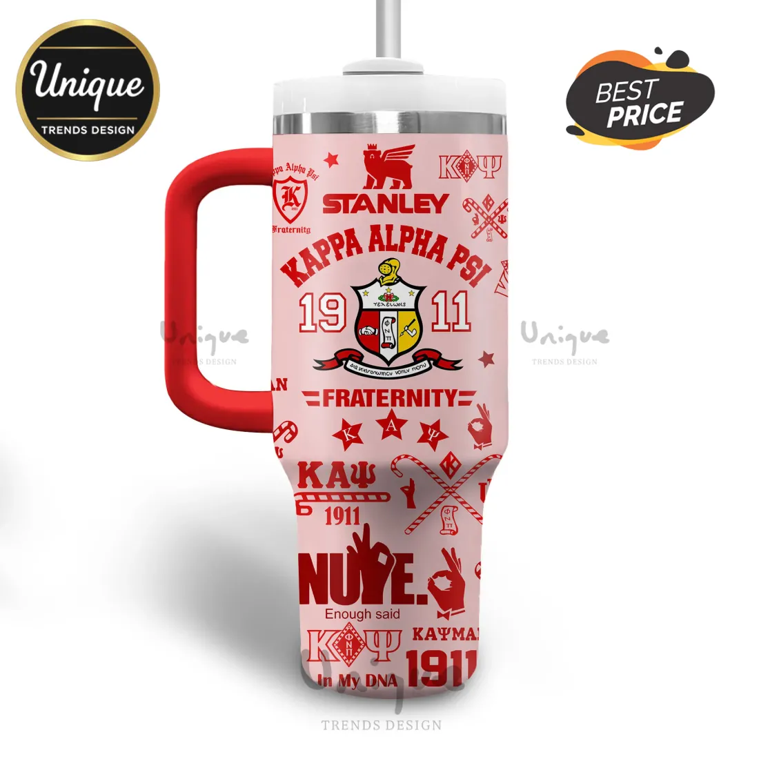 Kappa Alpha Psi Stainless Steel 40oz Tumbler with Handle Kappa Alpha Psi Stainless Steel 40oz Tumbler with Handle
