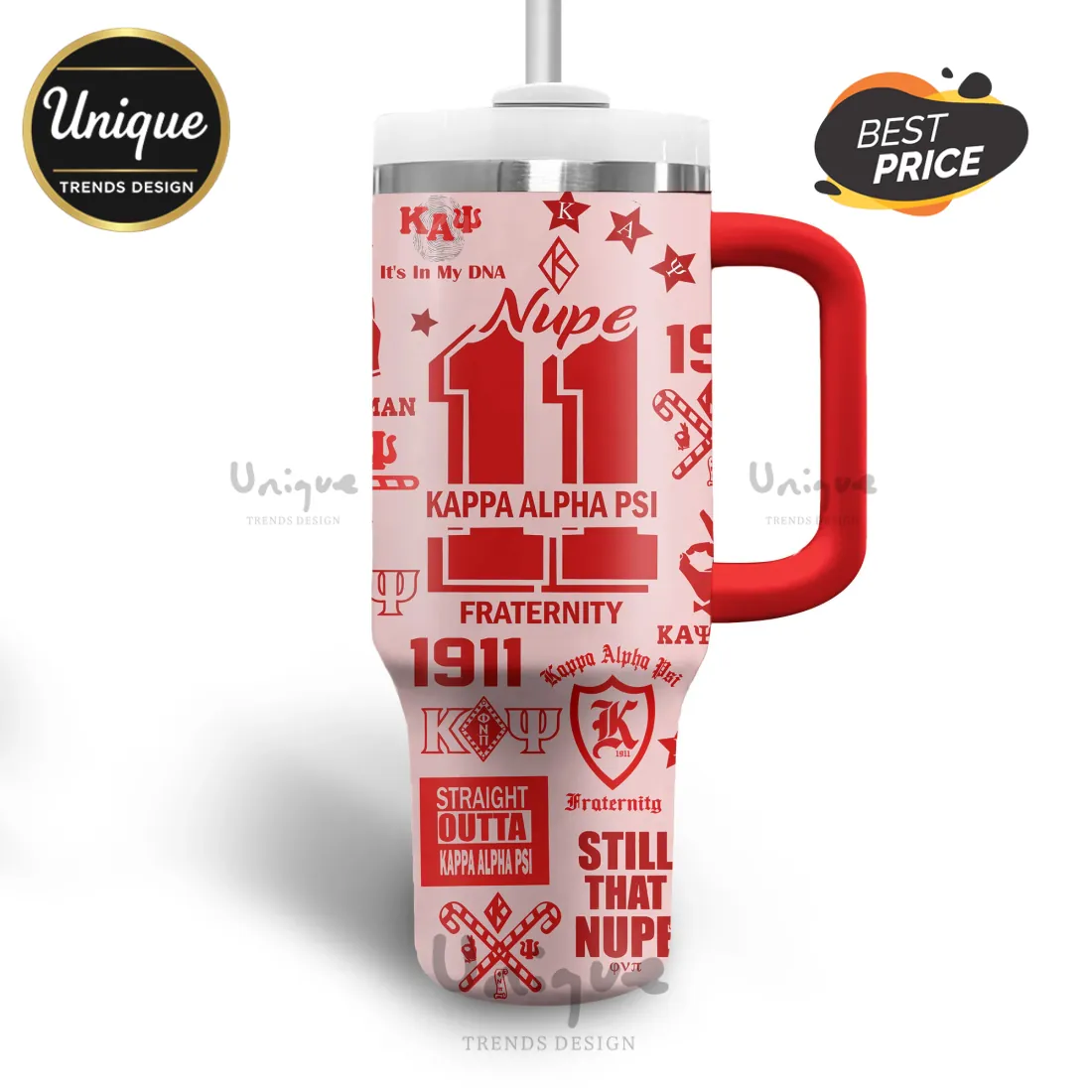 Kappa Alpha Psi Stainless Steel 40oz Tumbler with Handle Kappa Alpha Psi Stainless Steel 40oz Tumbler with Handle
