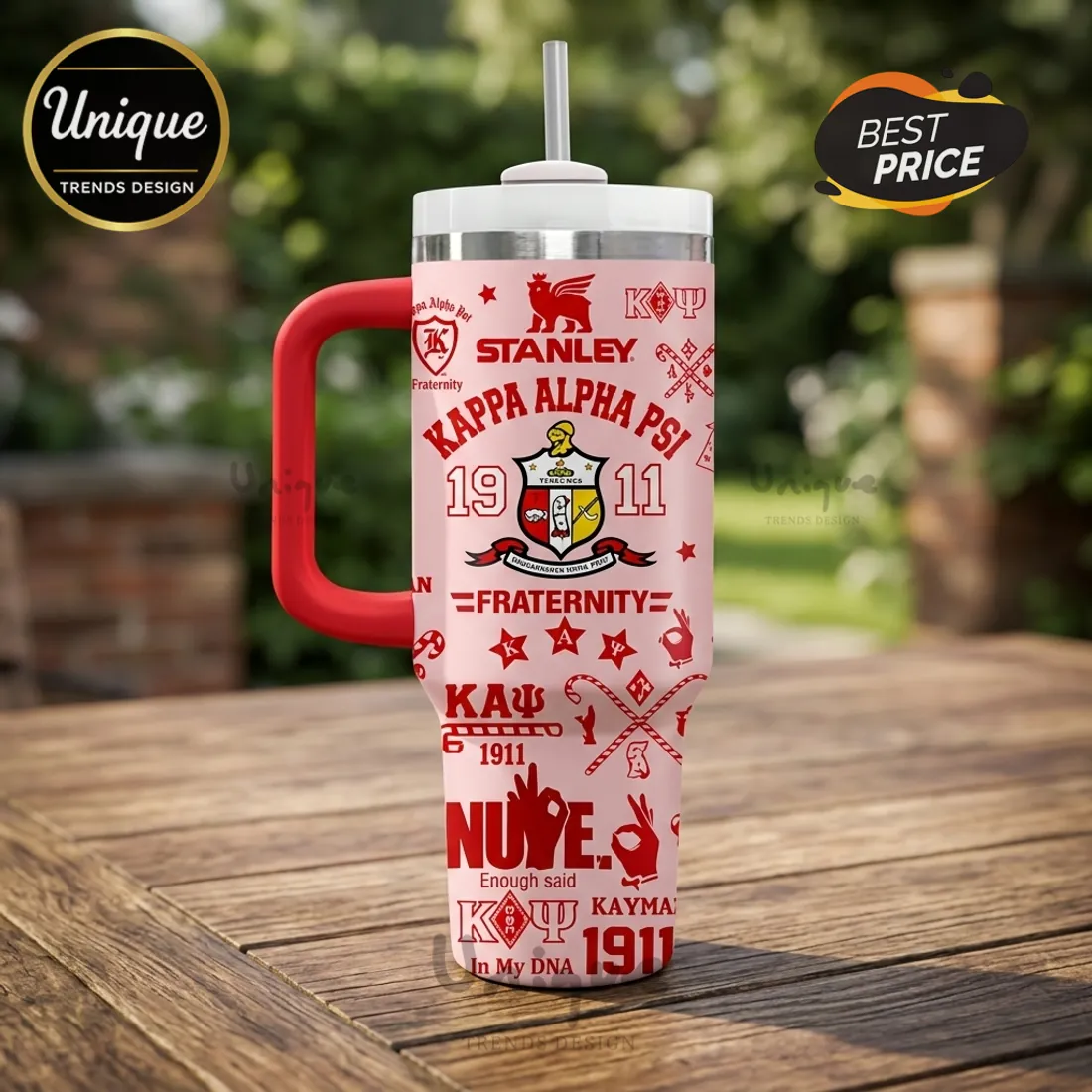 Kappa Alpha Psi Stainless Steel 40oz Tumbler with Handle Kappa Alpha Psi Stainless Steel 40oz Tumbler with Handle