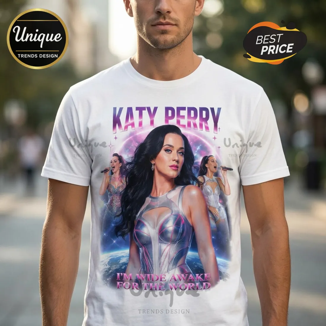 Katy Perry Live for the FIFA World Cup 2026 Wide Awake T-Shirt Katy Perry Live for the FIFA World Cup 2026 Wide Awake T-Shirt