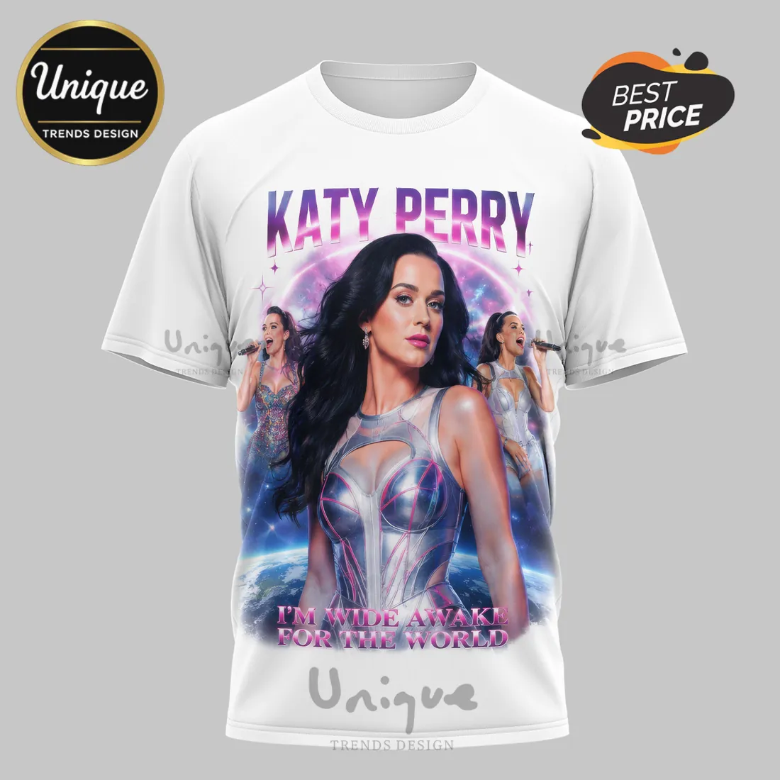 Katy Perry Live for the FIFA World Cup 2026 Wide Awake T-Shirt Katy Perry Live for the FIFA World Cup 2026 Wide Awake T-Shirt