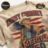 Kenny Chesney America 250 Patriotic American Flag Country Music T-Shirt