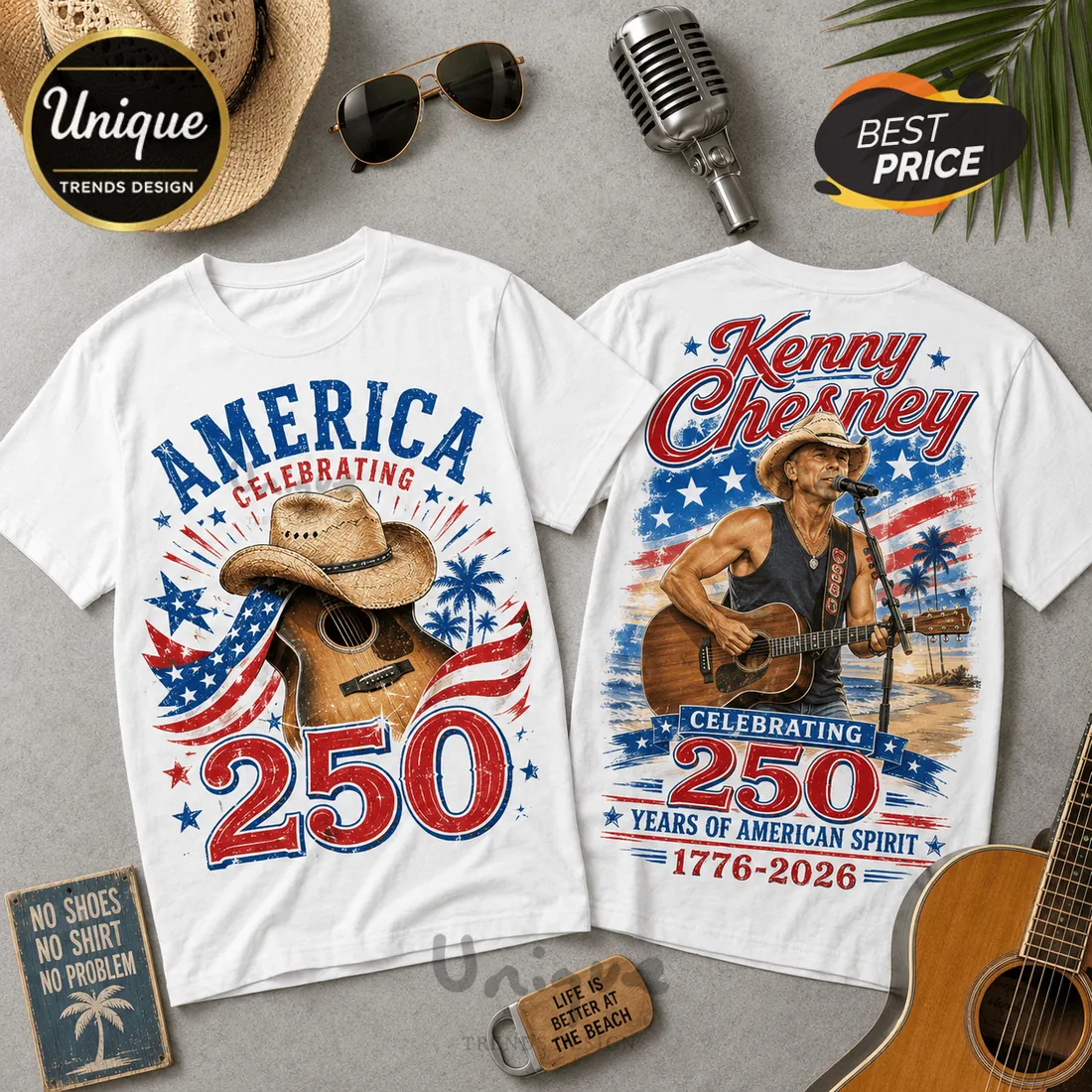 Kenny Chesney x America 250 Celebrating 1776-2026 Graphic T-Shirt Kenny Chesney x America 250 Celebrating 1776-2026 Graphic T-Shirt