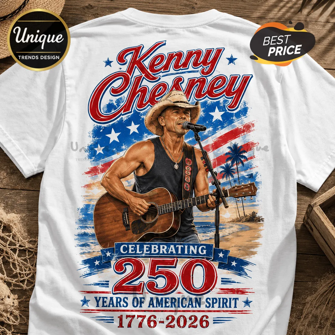 Kenny Chesney x America 250 Celebrating 1776-2026 Graphic T-Shirt Kenny Chesney x America 250 Celebrating 1776-2026 Graphic T-Shirt