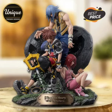 Kingdom Hearts 25th Anniversary Sora Riku Kairi Hand-Painted Sculpted Diorama